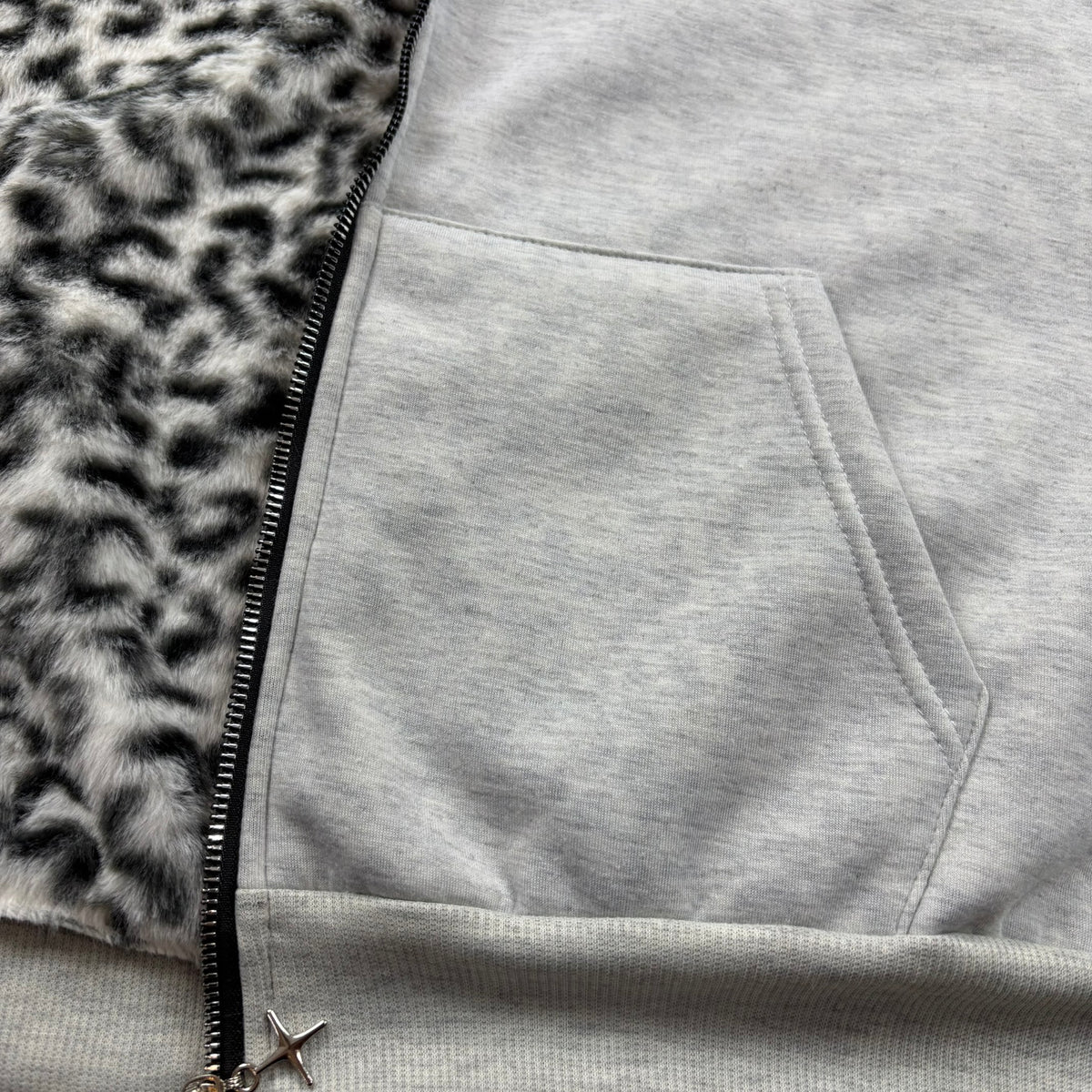 Grey Zip Up Hoodie Black Panther